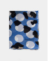 Fular animal print azul cielo