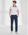 Pantalón chino básico algodón marino