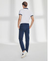Navy blue basic cotton chino pants