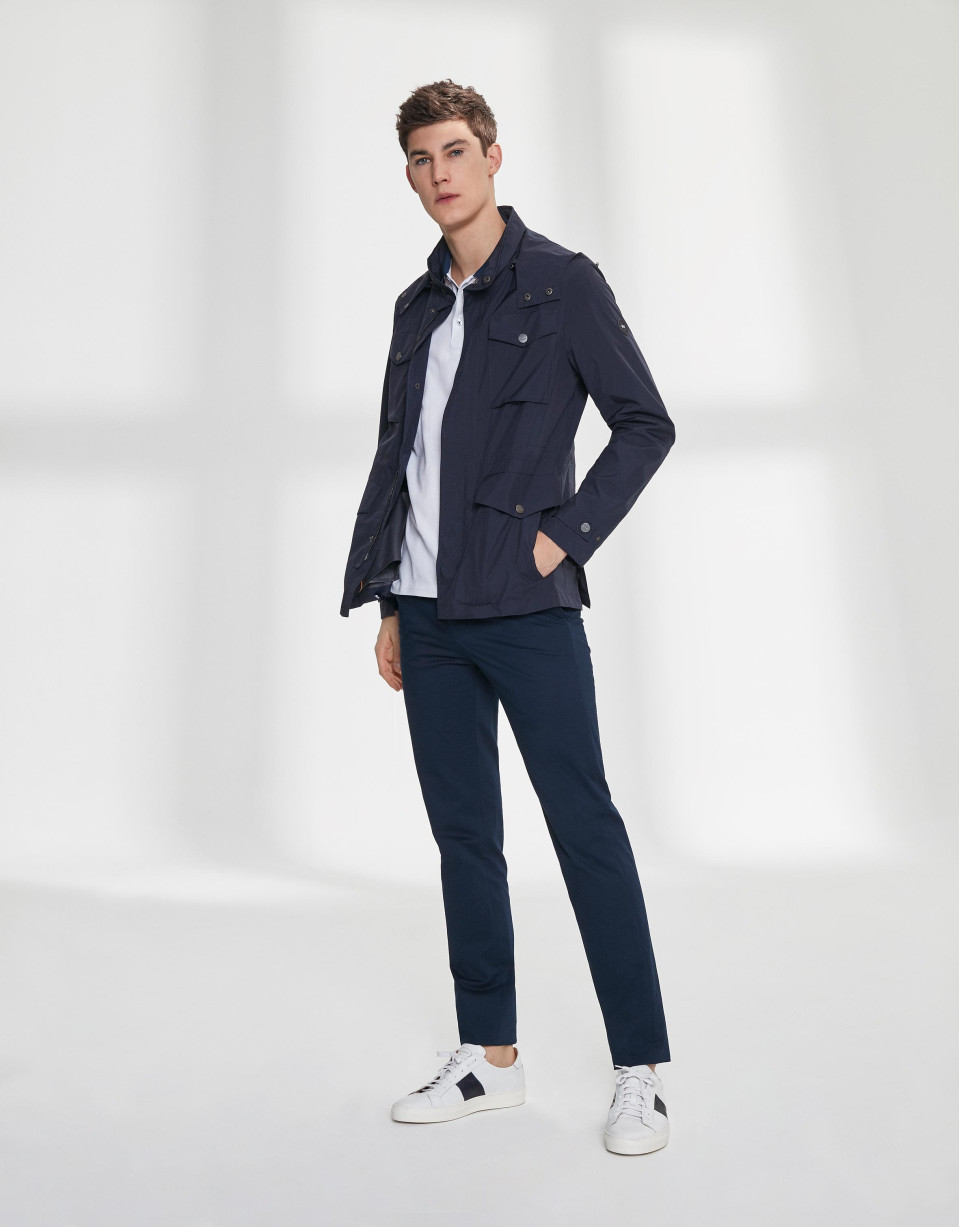 Pantalón chino básico algodón marino