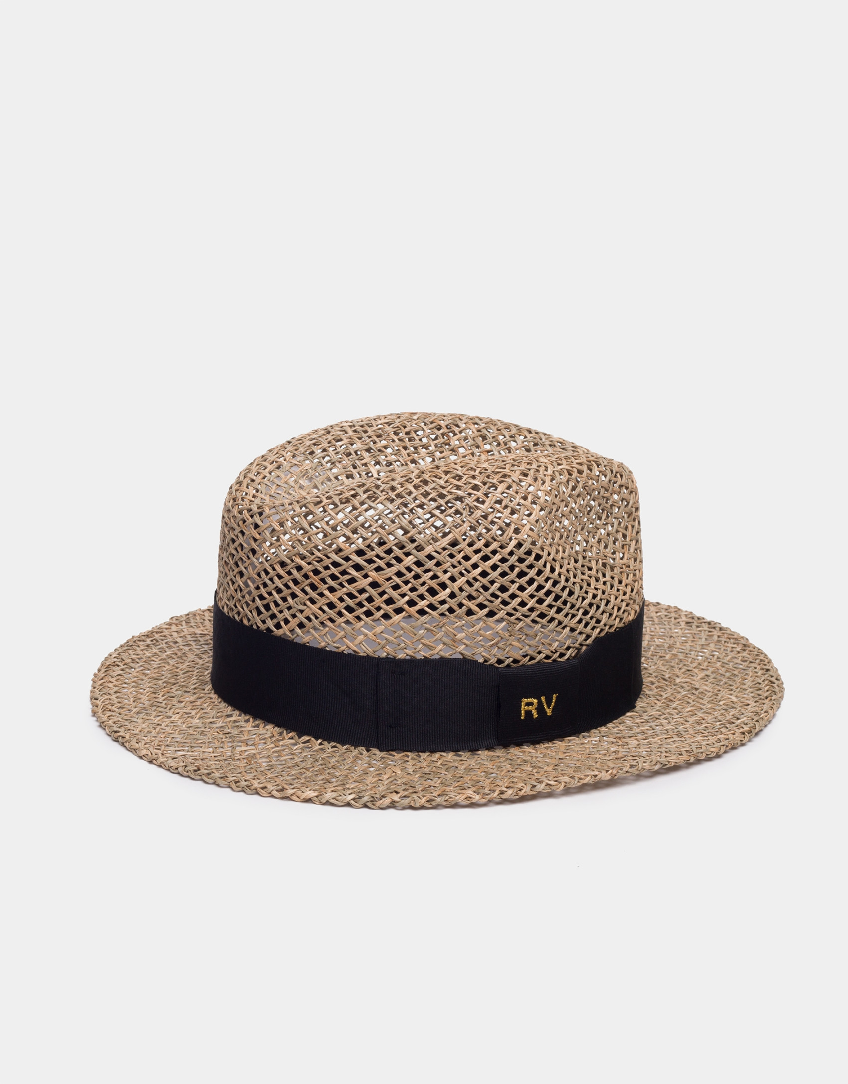Sombrero junquillo cinta negra