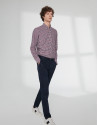 Camisa sport cuadros Vichy marino/rojo
