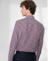 Camisa sport cuadros Vichy marino/rojo