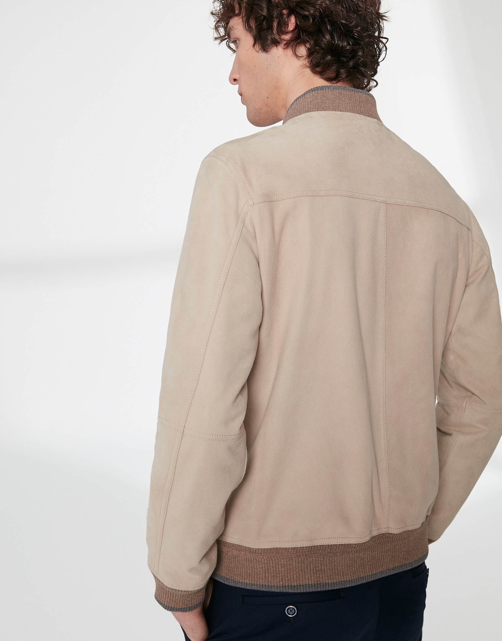 Cazadora bómber ante beige