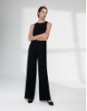Black sleeveless jumpsuit