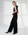 Black sleeveless jumpsuit