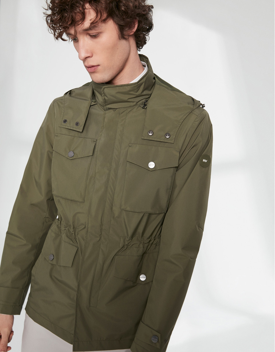 Parka cuatro bolsillos caqui