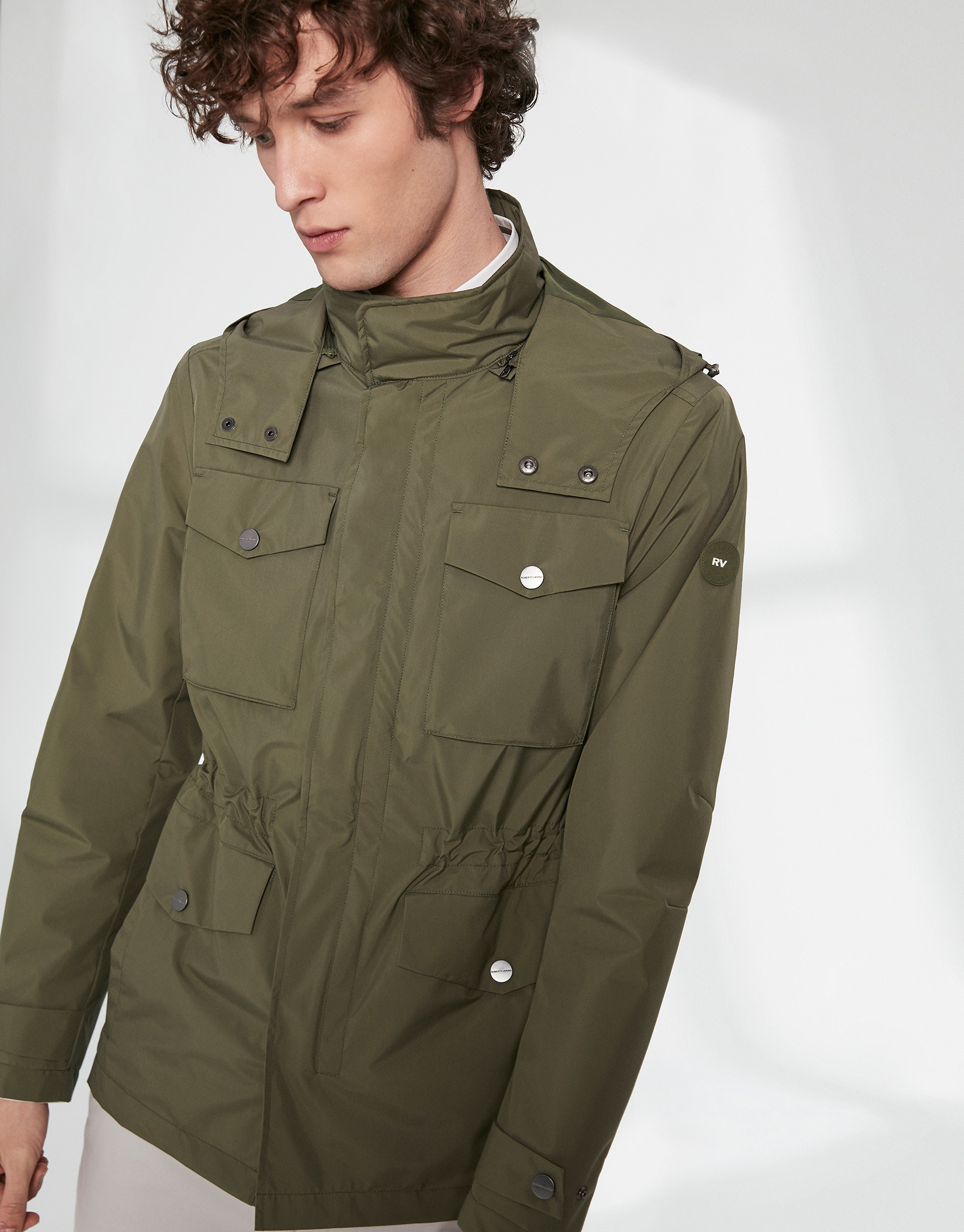 Parka cuatro bolsillos caqui