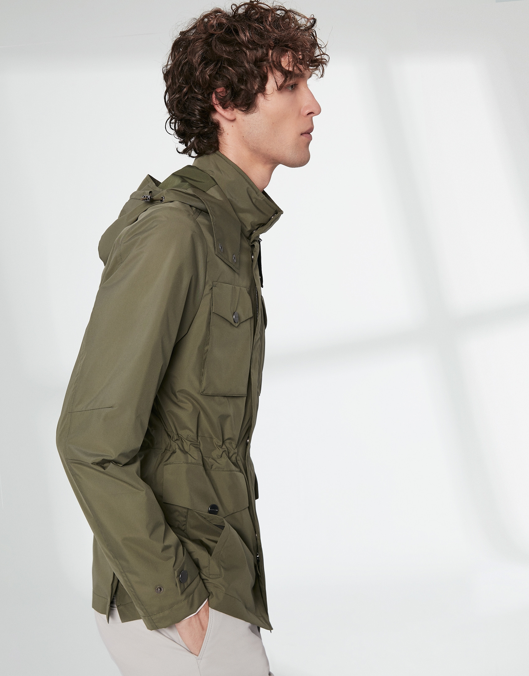 Parka cuatro bolsillos caqui
