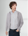 Blue pineapple print sport shirt
