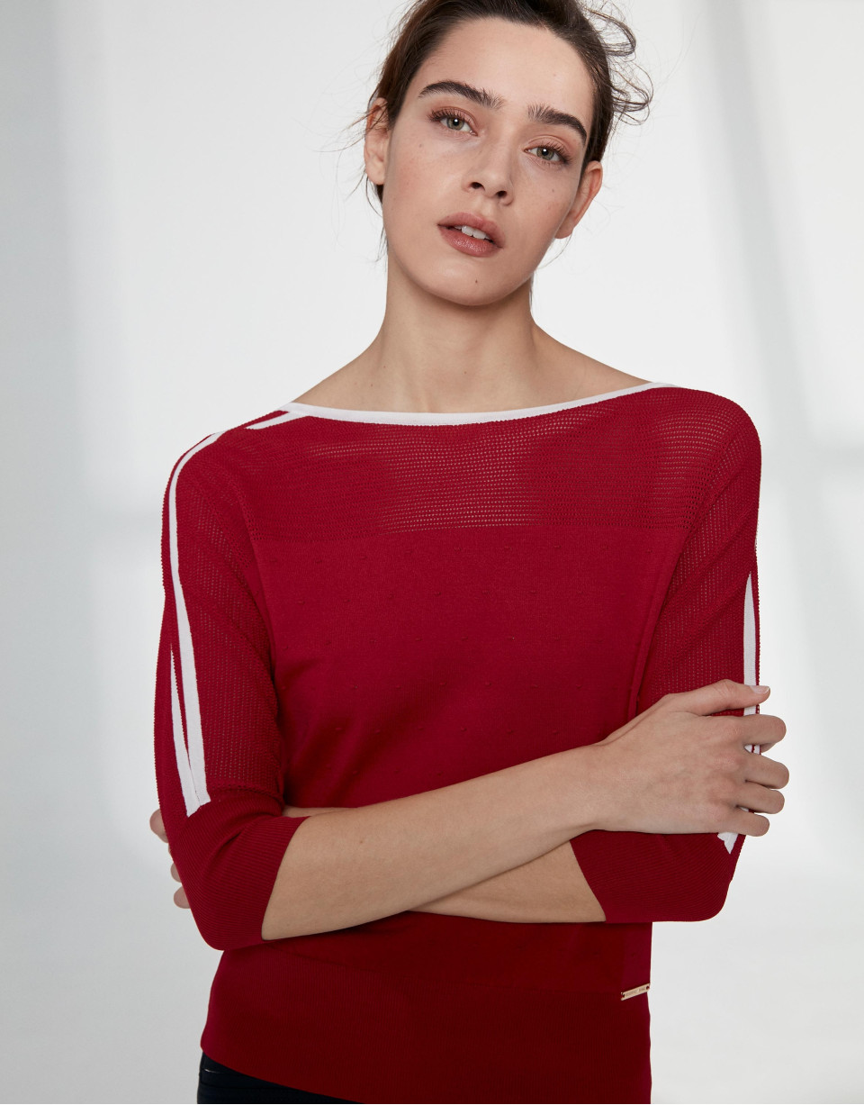 Jersey manga murciélago rojo