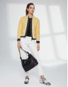 Black sweater with bat sleeves