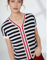 Sailor sweater with bat sleeves