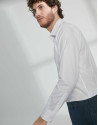 White fake plain dress shirt
