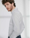 Camisa vestir falso liso blanco