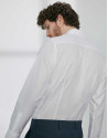 White fake plain dress shirt