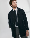 Navy blue tech fabric minimal parka