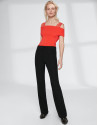 Orange top with lace straps
