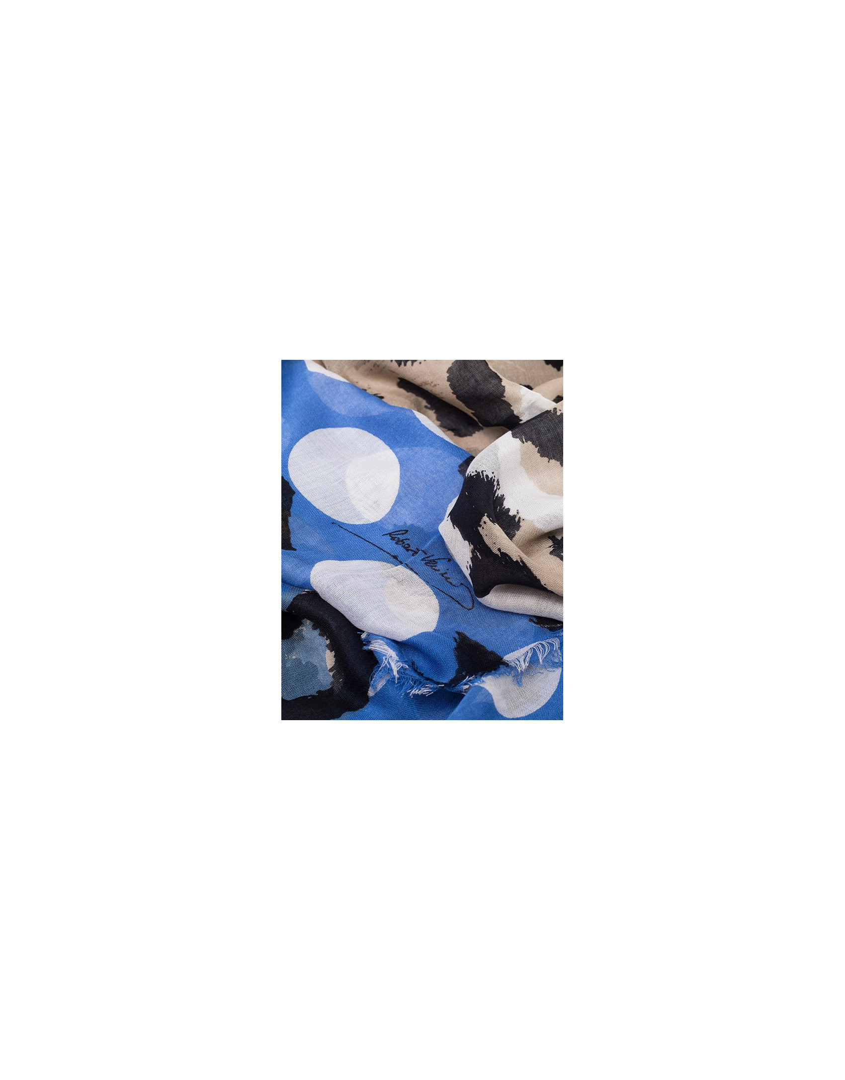Light blue animal print scarf