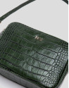 Bandolera Taylor piel coco verde
