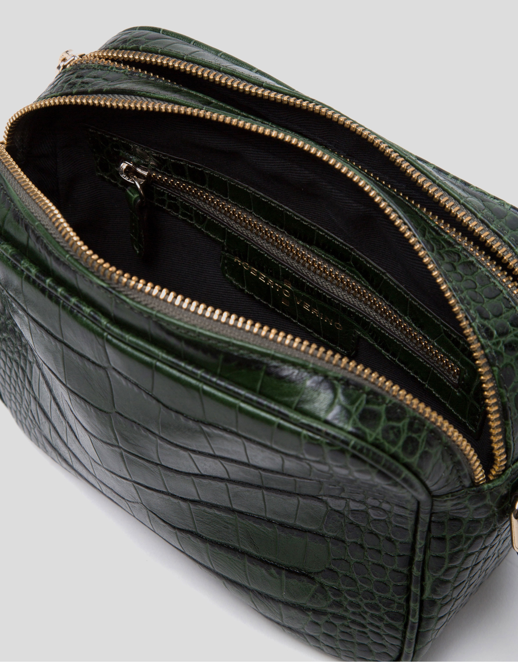 Bandolera Taylor piel coco verde