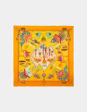 Egyptian print silk scarf