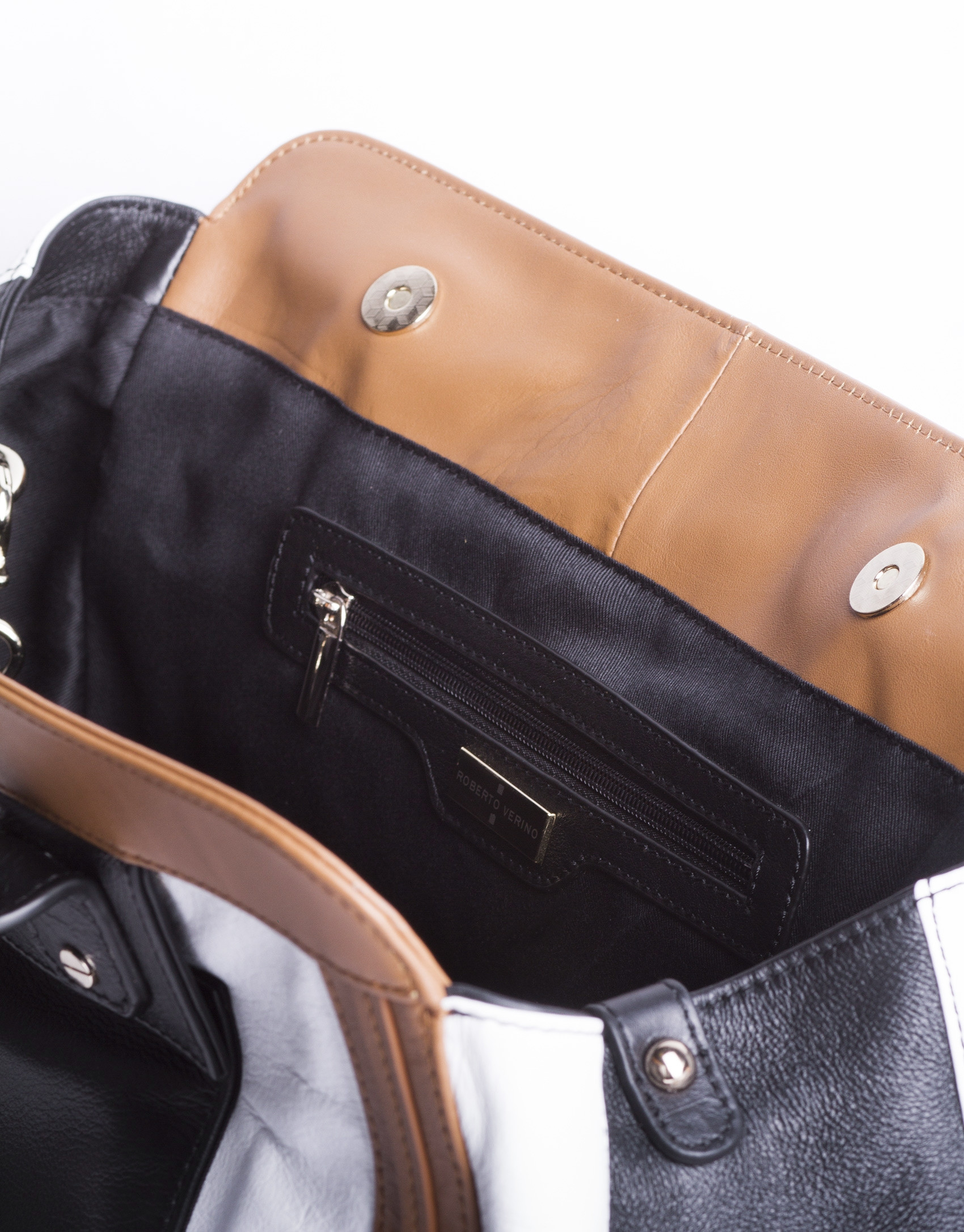 LORD: Tricolor leather satchel 