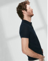Navy blue cotton polo