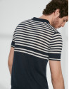 Polo tricot marino y rayas marinero
