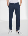 Navy blue basic cotton chino pants