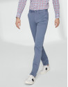 Blue basic cotton chino pants