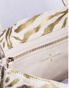 AFRICA:  Gold zebra print shopping bag
