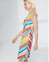 Vestido midi multicolor espiga