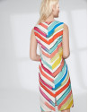 Vestido midi multicolor espiga