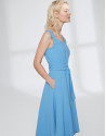 Vestido escote cuadrado índigo