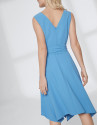 Vestido escote cuadrado índigo