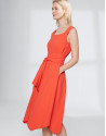 Orange checked dress 