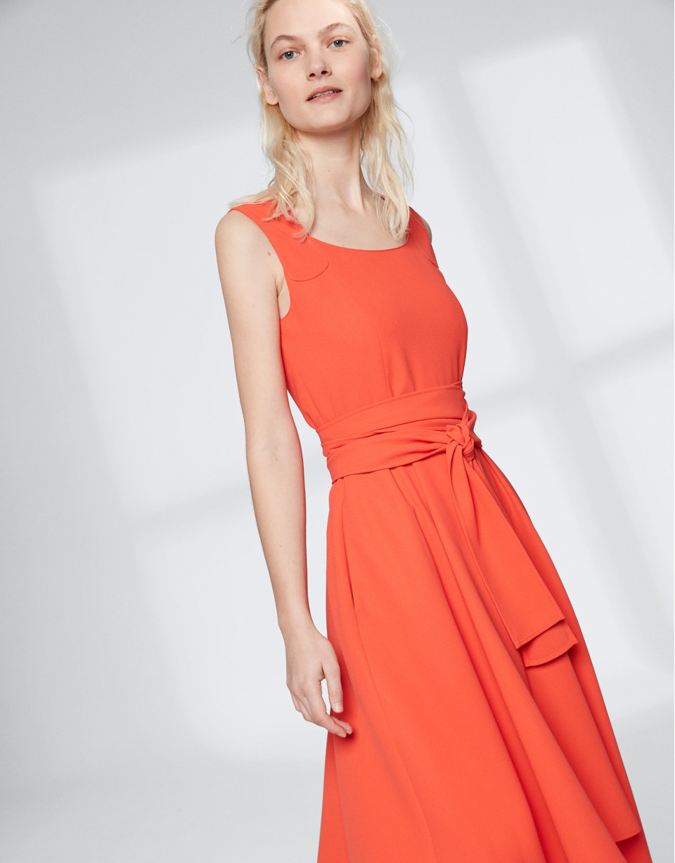 Orange checked dress 
