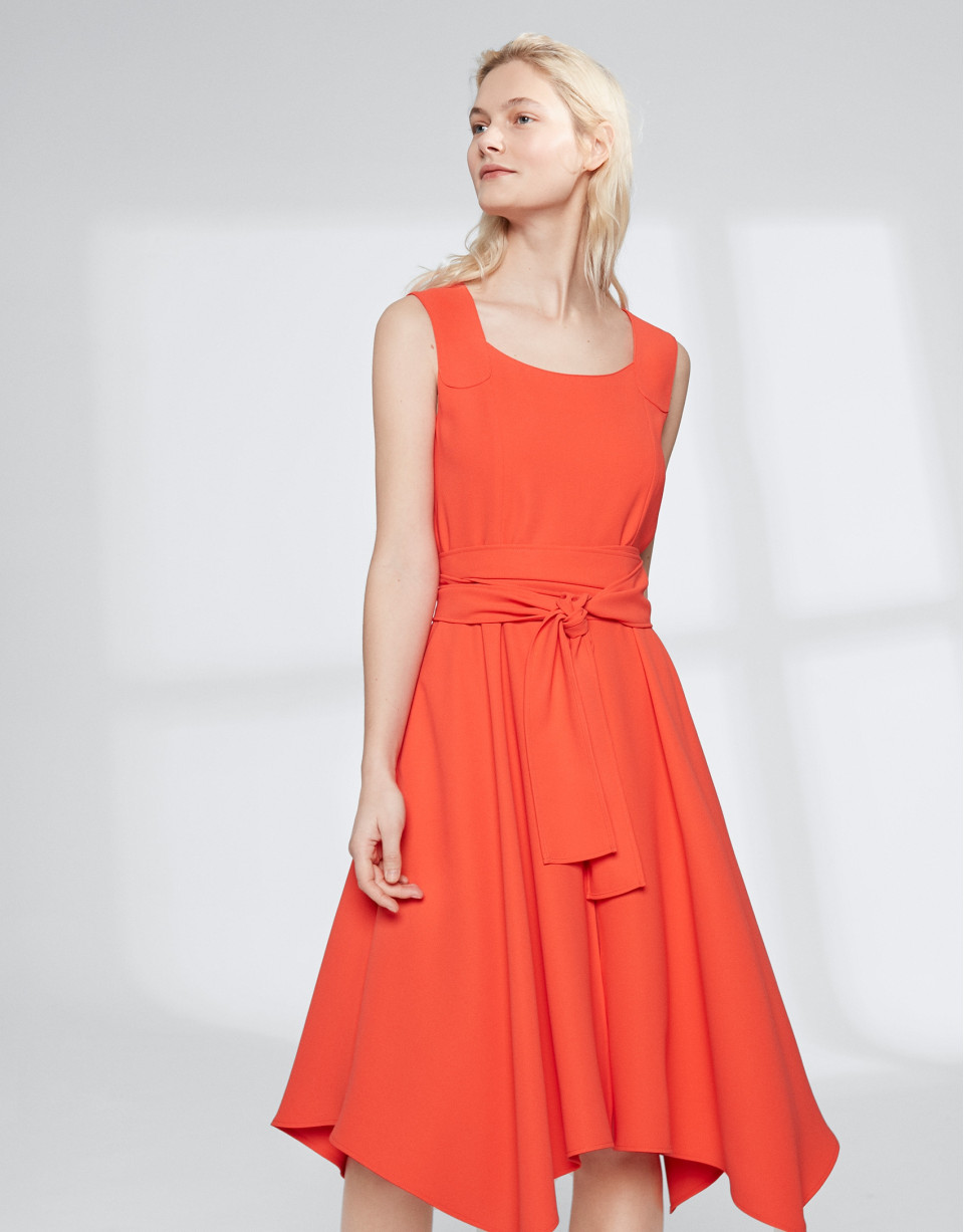 Orange checked dress 