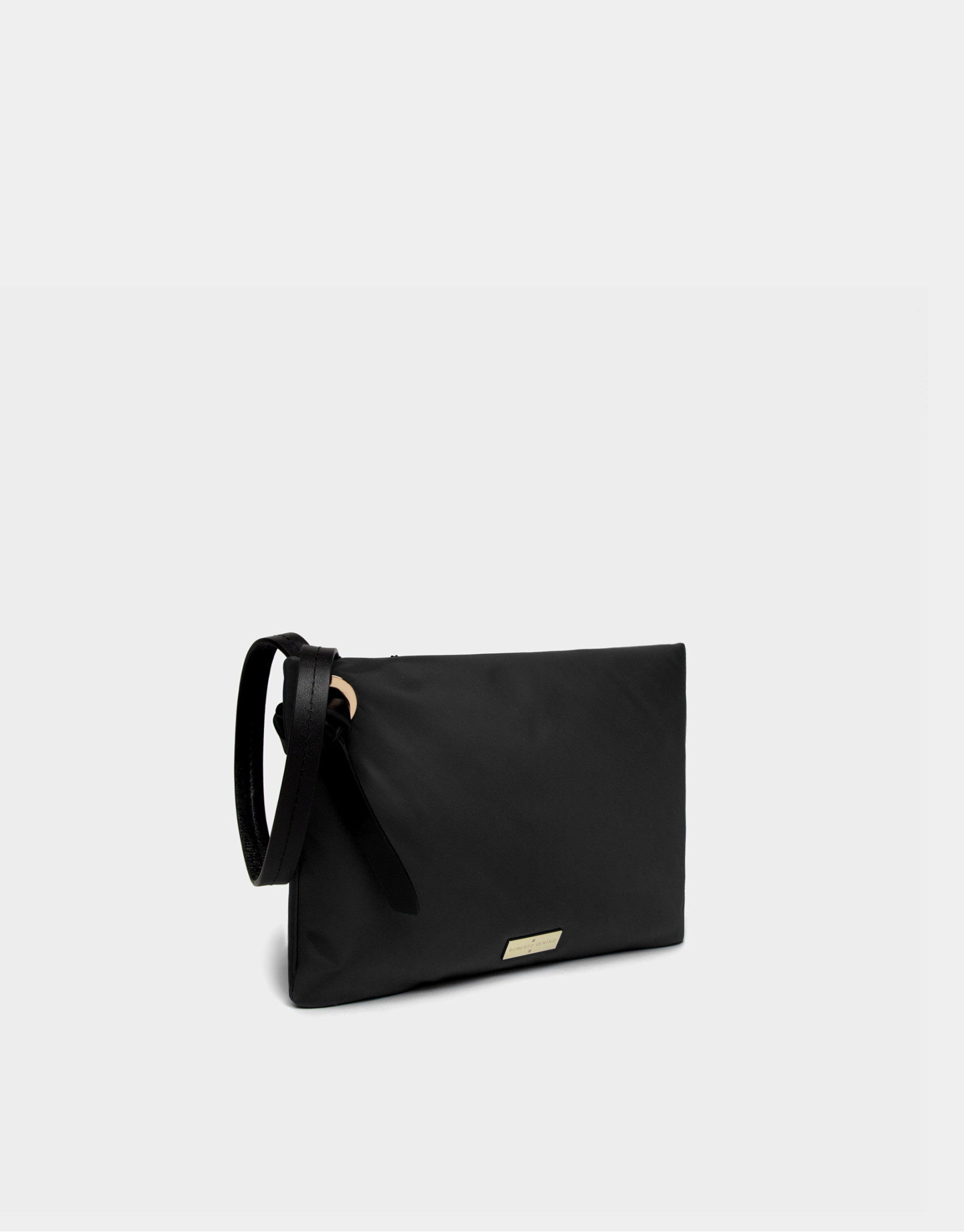 Black nylon handbag