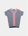 Sailor sweater with bat sleeves
