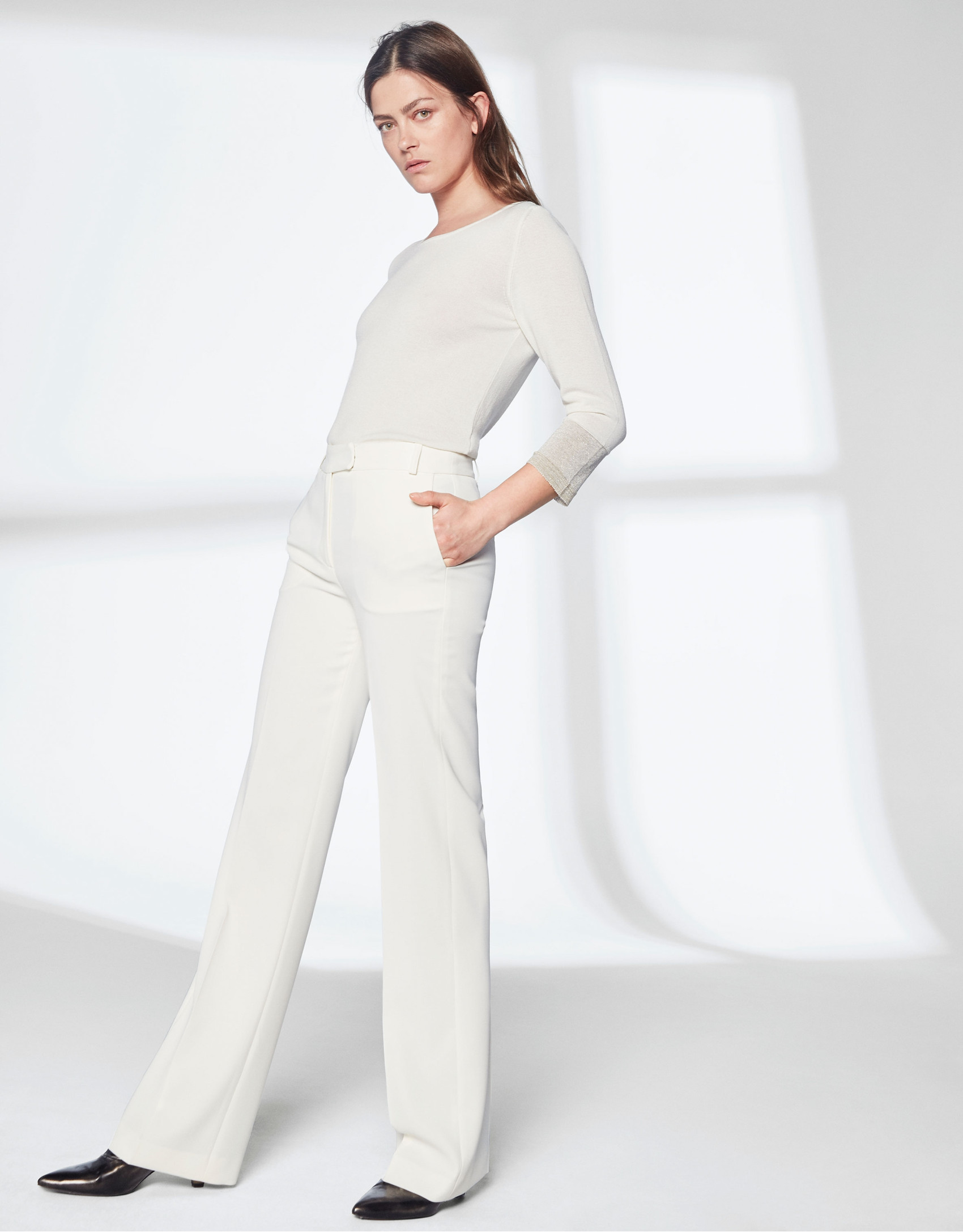 White pants suit