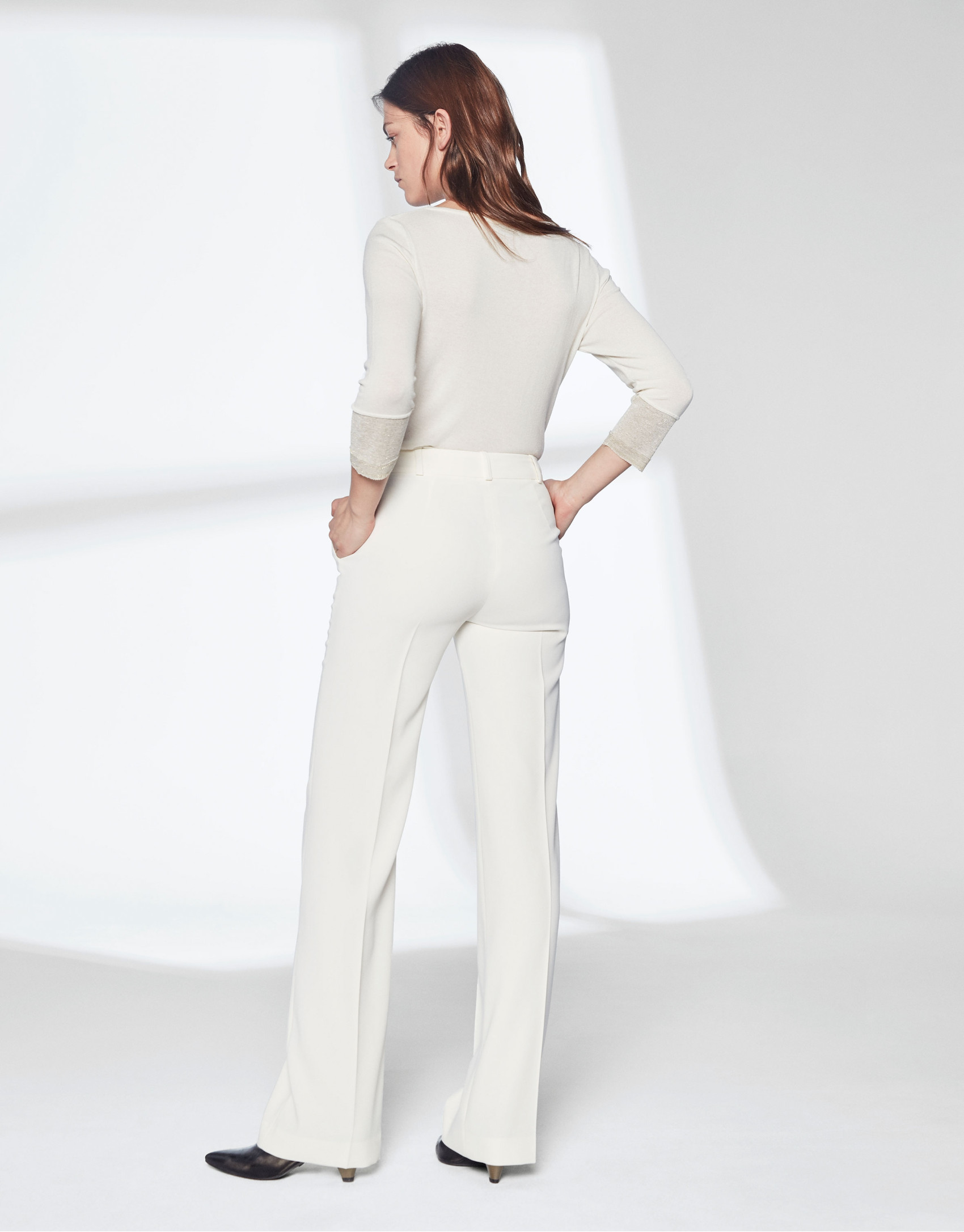 White pants suit