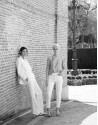 Pantalón traje lino blanco