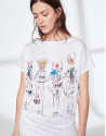 Egyptian print top