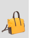 Mustard midi Candem leather shopping bag