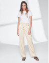 Vanilla silk straight pants 