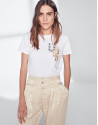 Vanilla silk straight pants 