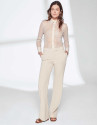 Hazelnut men's shirt with lace