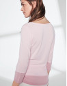 Pastel pink knit and lurex sweater